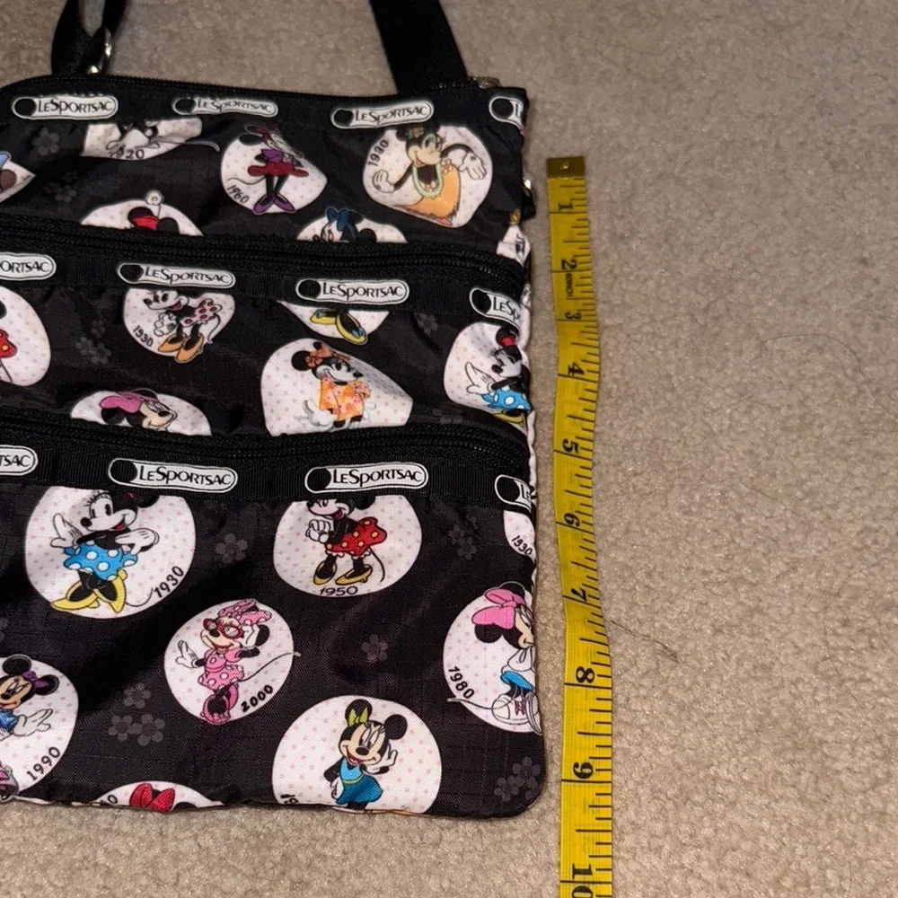 Lesportsac Black and White Crossbody Bag with Snowman Design